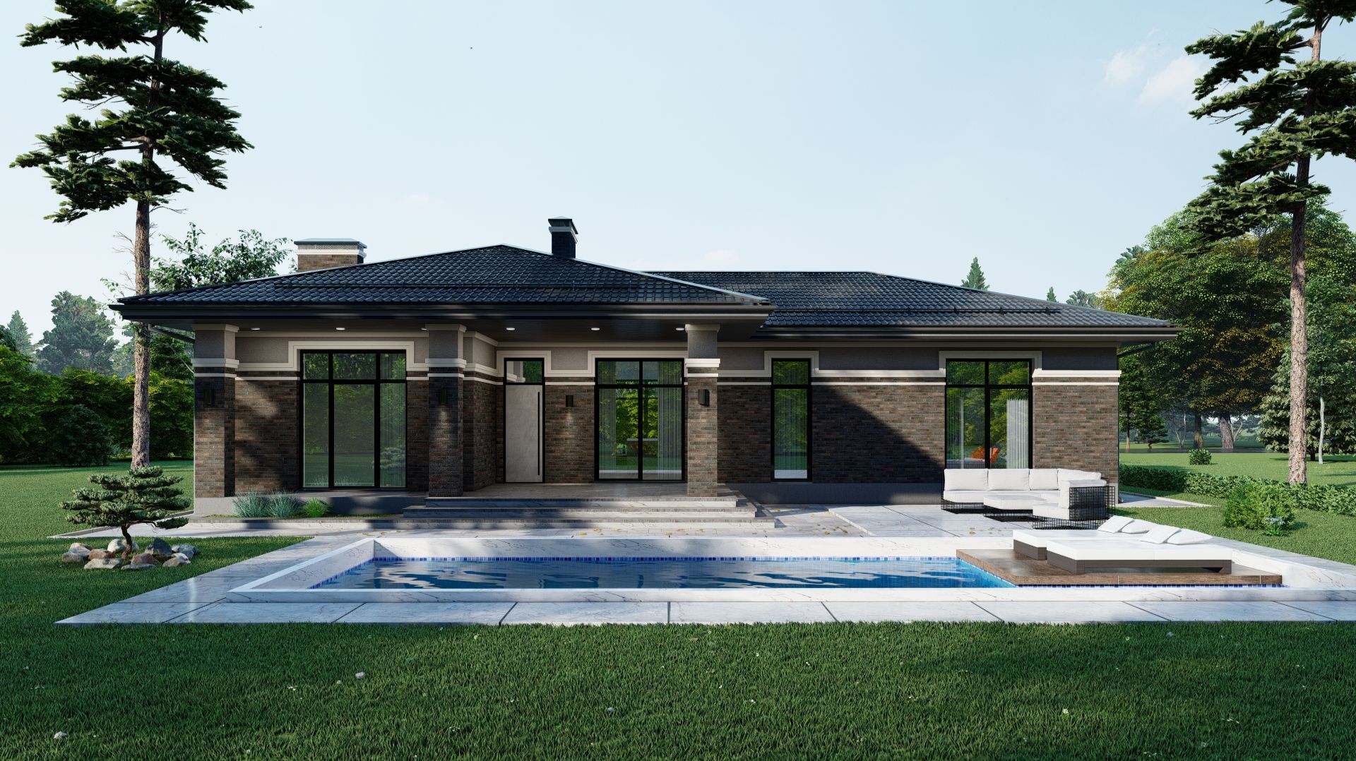 Одноэтажный дом с зоной спа смотреть онлайн