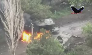 Наш танк Т-80БВМ  превращает в пыль два НАТОвских MRAP ВСУ 💥