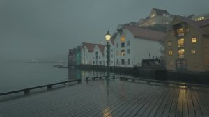 Туманное настроение в Бергене. Атмосферная пешеходная экскурсия в формате 4k |