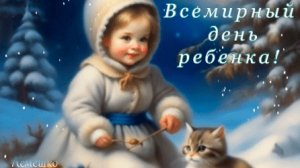 С днём ребенка. Музыкальная открытка.