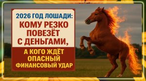 2026 год Лошади: кому резко повезёт с деньгами, а кого ждёт опасный финансовый удар