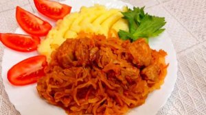 Тушенная Капуста с Мясом /Вкусный Простой Обед /