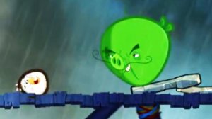 Angry birds:  злые птички борются с плохими свинками в непогоду