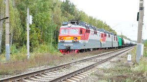 Электровоз ВЛ80с-1190/946Б с грузовым поездом на перегоне Тарасиха - Линда