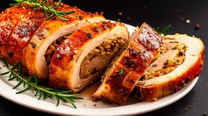 Этот невероятно сочный рулет на любой праздник станет звездой вашего обеденного стола! 🍖✨