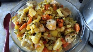 Рагу из индейки с овощами в мультиварке