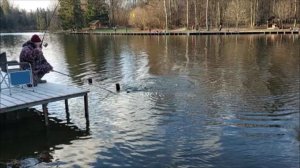 Рыбалка по морозцу на верхнем водоёме. Клёвое место, Лосиный остров.