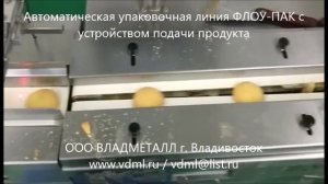 Автоматическая упаковочная линия ФЛОУ-ПАК с устройством подачи продукта