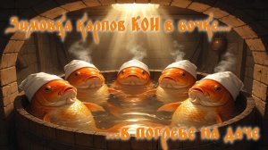 Зимовка карпов кои в бочке в погребе на даче. Зима 2025-2026.