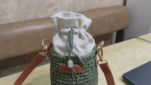 Сумка торба из рафии, долгий творческий процесс.