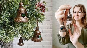 Елочные игрушки КОЛОКОЛЬЧИКИ своими руками из деревянных заготовок