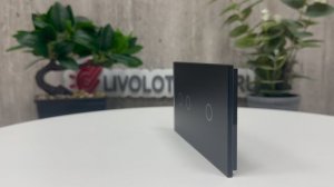 Панель для двух сенсорных выключателей Livolo, 3 клавиши, цвет черный матовый, BB-C7-C2/C1-12 MT