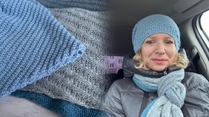 Шапка-Бини диагональным узором./ МК 🧶