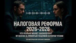 Налоговая реформа 2026–2028: что меняется по закону №1026190-8 — простыми словами