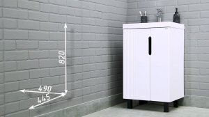 Тумба под умывальник "Bazis 50" Марта без ящика Айсберг