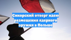 Сикорский отверг идею размещения ядерного оружия в Польше