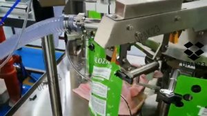 фасовка и запайка автоматическая готовых пакетов "дой-пак" со штуцером