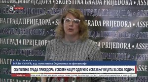 Скупштина града Приједора: Усвојен нацрт одлуке о усвајању буџета за 2026 годину