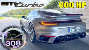 900ЛС Porsche 911 Turbo в кузове 992 | 0-100 100-200 200-300 КМ/Ч на АВТОБАНЕ AutoTopNL