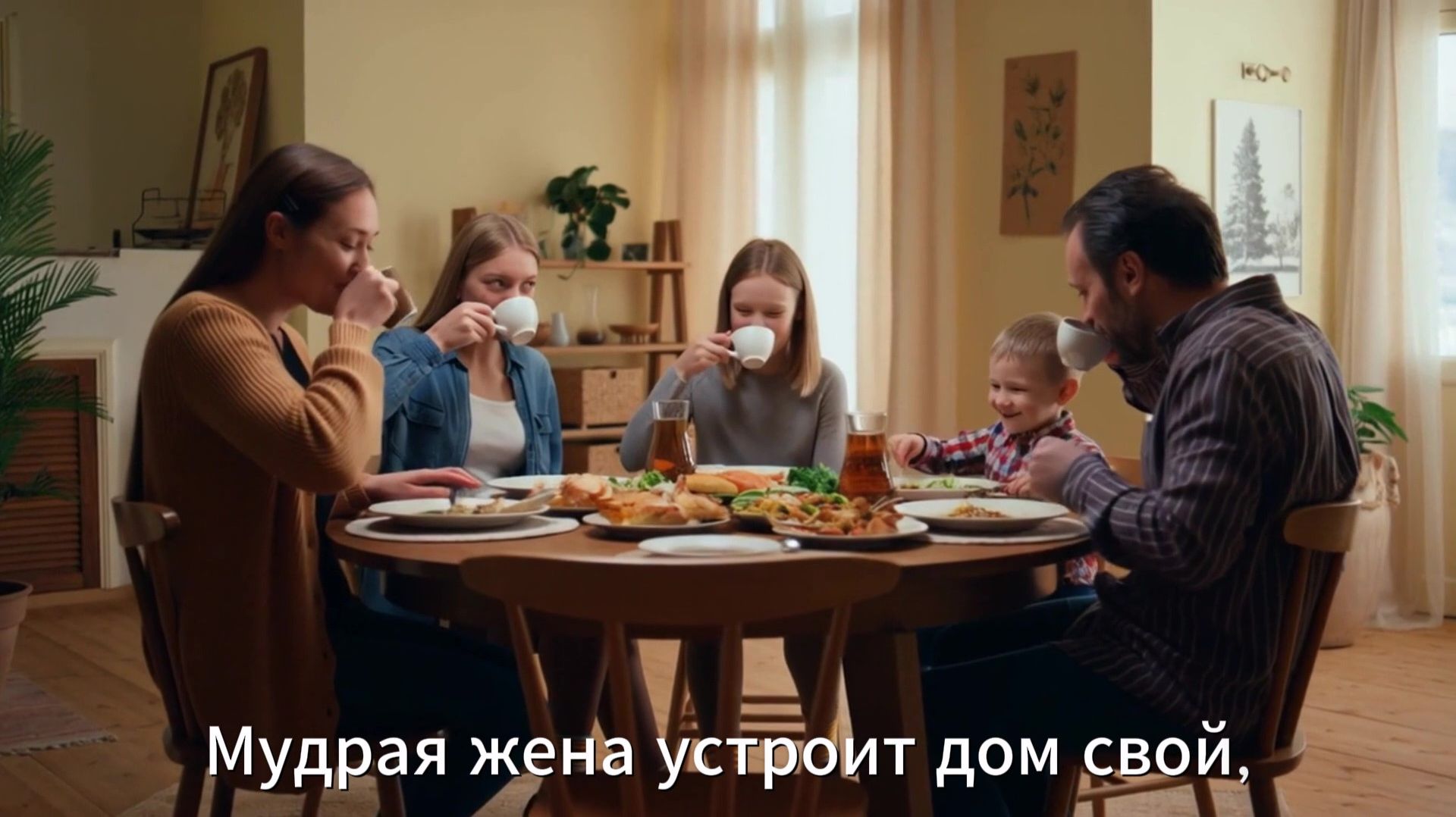 Мудрая жена устроит дом свой...БИБЛИЯ. ПРИТЧИ 14:1 смотреть онлайн