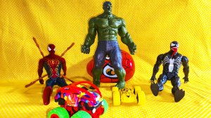 Машины Супергероев.Халка.Человек паук.Веном.Мстители.Марвел.Машинки.Гоночки.Гонка.Тачка.Тачки.Дети