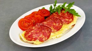 Яичница с колбасой по-новому! Муж попросил почаще повторять! Ещё три небанальных варианта завтрака