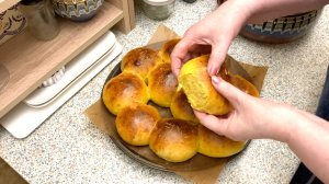 Тыквенные булочки на закваске вместо хлеба. И вкусно, и полезно!