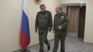 Появились кадры посещения Путиным командного пункта группировки ВС РФ "Запад"