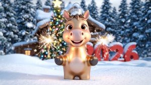 Футаж №17 - С Новым 2026 годом! Новогодние Футажи для Творчества 2026 года!