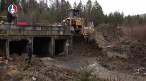 На Объездном шоссе идёт ремонт водопропускной конструкции