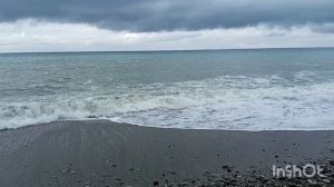 ЗИМУЕМ У МОРЯ.ЛАЗАРЕВСКОЕ.МОРЕ ВОЛНУЕТСЯ.