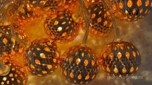 Светодиодная гирлянда НАРЯДНЫЕ ШАРИКИ 20 теплых белых LED-огней, 3.8+3 м, прозрачный PVC, 486184