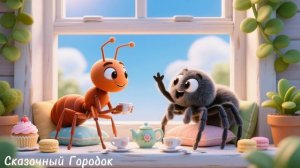 Чаепитие паучка и муравья 🕷️🐜☕️