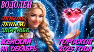 Водолей. Любовь. Деньги. Здоровье. Женский гороскоп на декабрь 2025 года.