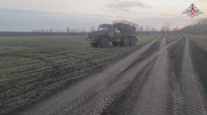 Боевая работа расчетов реактивной артиллерии