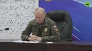 Путин посетил командный пункт группировки «Запад» и провёл совещание с военными