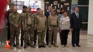 Соликамск принял воинскую реликвию - копию Знамени 62-й гвардейской Молотовской бригады.Соликамск ТВ