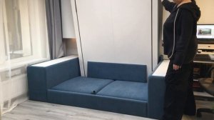 Кровать-трансформер Olissys с диваном и функциональными подлокотниками - мечта любой студии.