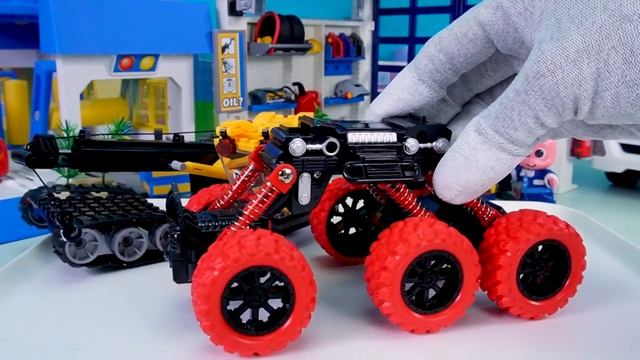 Мультик Давайте превратим пожарную машину в автомобиль-динозавр💪 смотреть онлайн