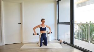 35 MIN ENERGISING PILATES with dumbbells & Pilates ball