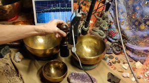 "Самадхи" набор из 3х чаш.  121, 272, 432 гц.  26-13см  27к