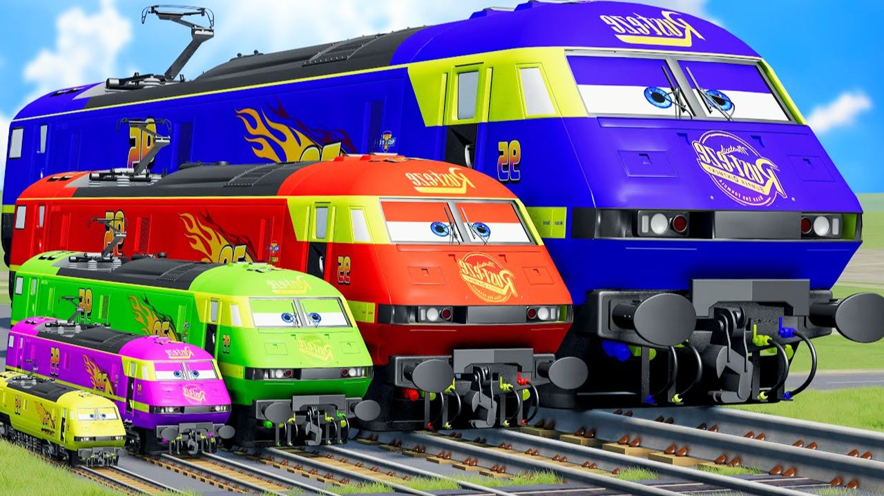 Мультики про машинки для детей. Паравозики и сложные испытаниях на трассе. Мультики для малышей. смотреть онлайн