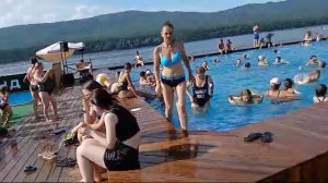 Дивногорск.Енисей.Большое автопутешествие из Москвы до Владивостока с 4 маленькими детьми.Пляж,баньк