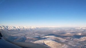 Морозный день -45 Заход и посадка в аэропорту Чара