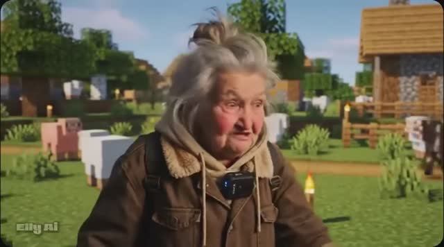 🍿 ИИ-БАБУШКА ПОПАЛА В МАЙНКРАФТ!!! *Создано при помощи ИИ смотреть онлайн