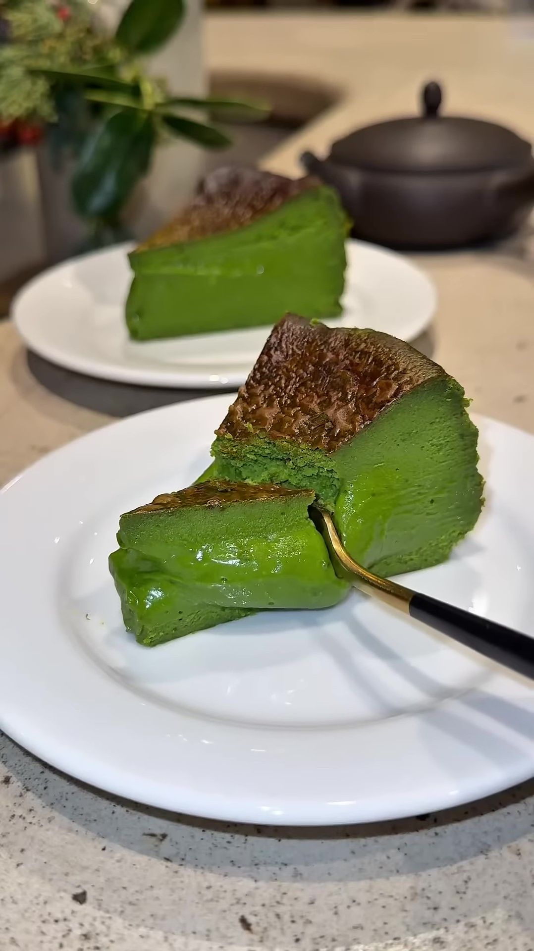 Баскский чизкейк Матча