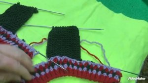 Вяжу тапочки СЛЕДОЧКИ, удобные, новая модель. Двумя спицами.