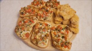 ЗАКУСКИ на ПРИРОДУ куриные нагетсы БЕЗ масла и ПИКАНТНЫЕ бутерброды