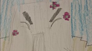 Я нарисовал железного голема из Майнкрафта.