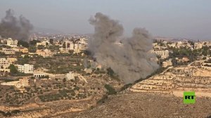 لحظة استهداف إسرائيلي لمنزل في قرية شحور بجنوب لبنان